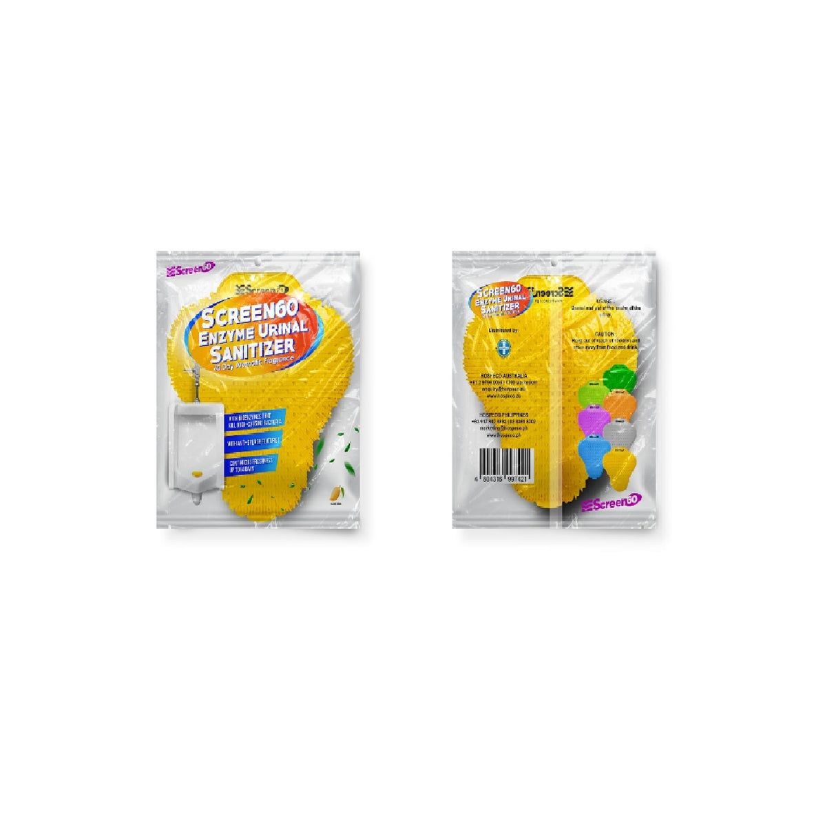Higieneco Screen60 Mango Loco Enzyme Urinal Sanitizer, Yellow