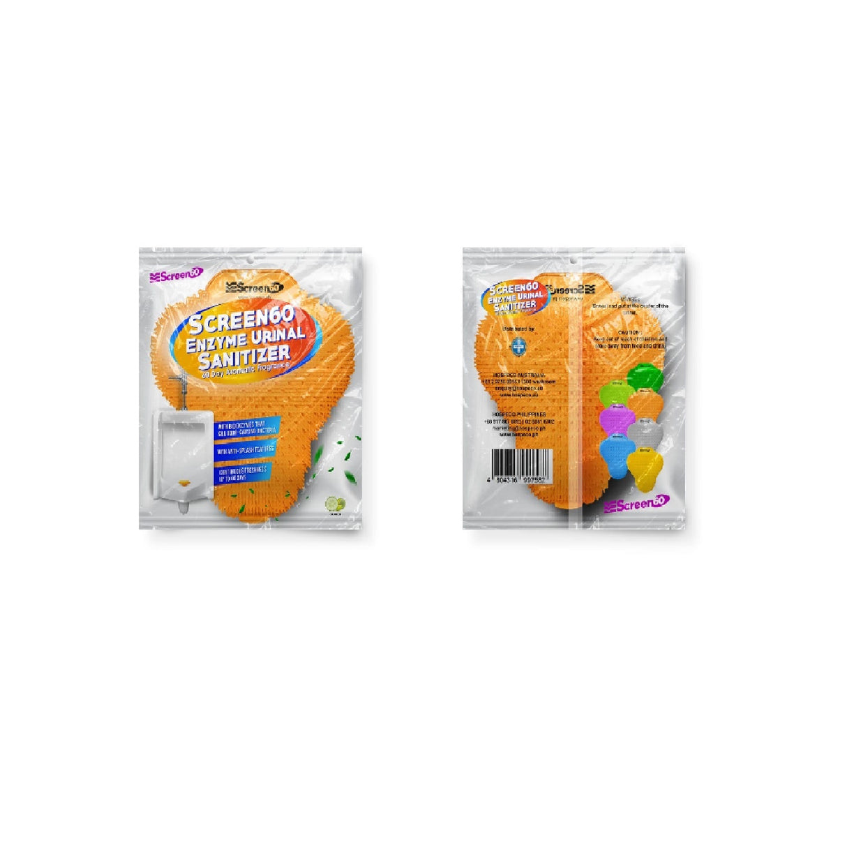 Higieneco Screen60 CucuMelon Enzyme Urinal Sanitizer, Orange
