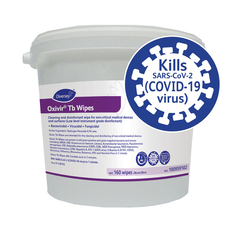 Diversey Oxivir Tb Wipes Hospital Grade Disinfectant Cleaner - 160s