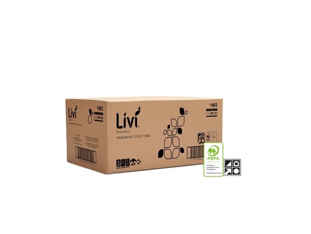 Livi Essentials Multifold Hand Towel 1 Ply 200 Sheets