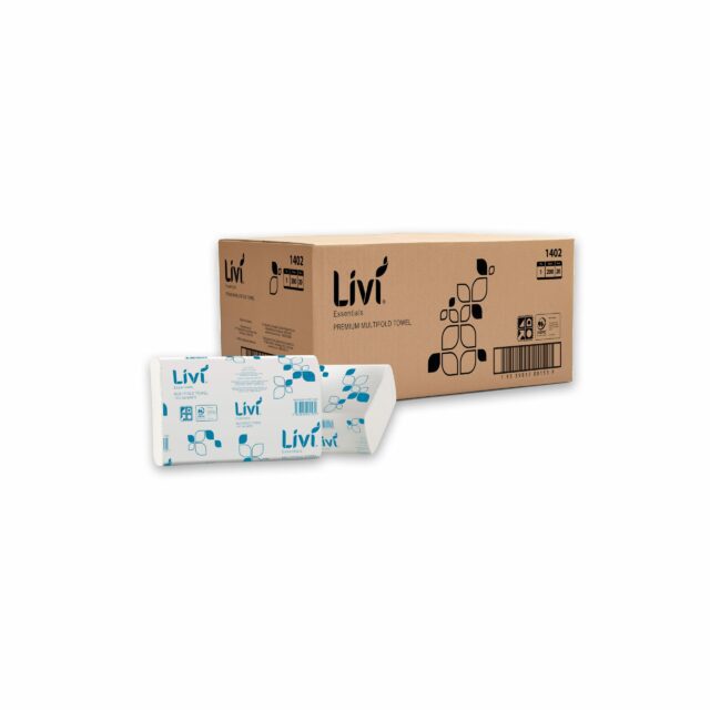 Livi Essentials Multifold Hand Towel 1 Ply 200 Sheets