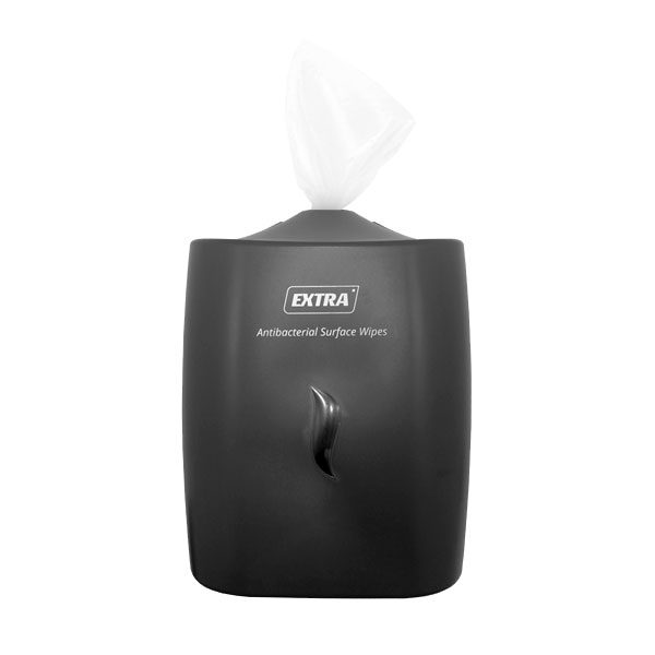 Extra Hygiene Antibacterial Wet Wipe Dispenser Black