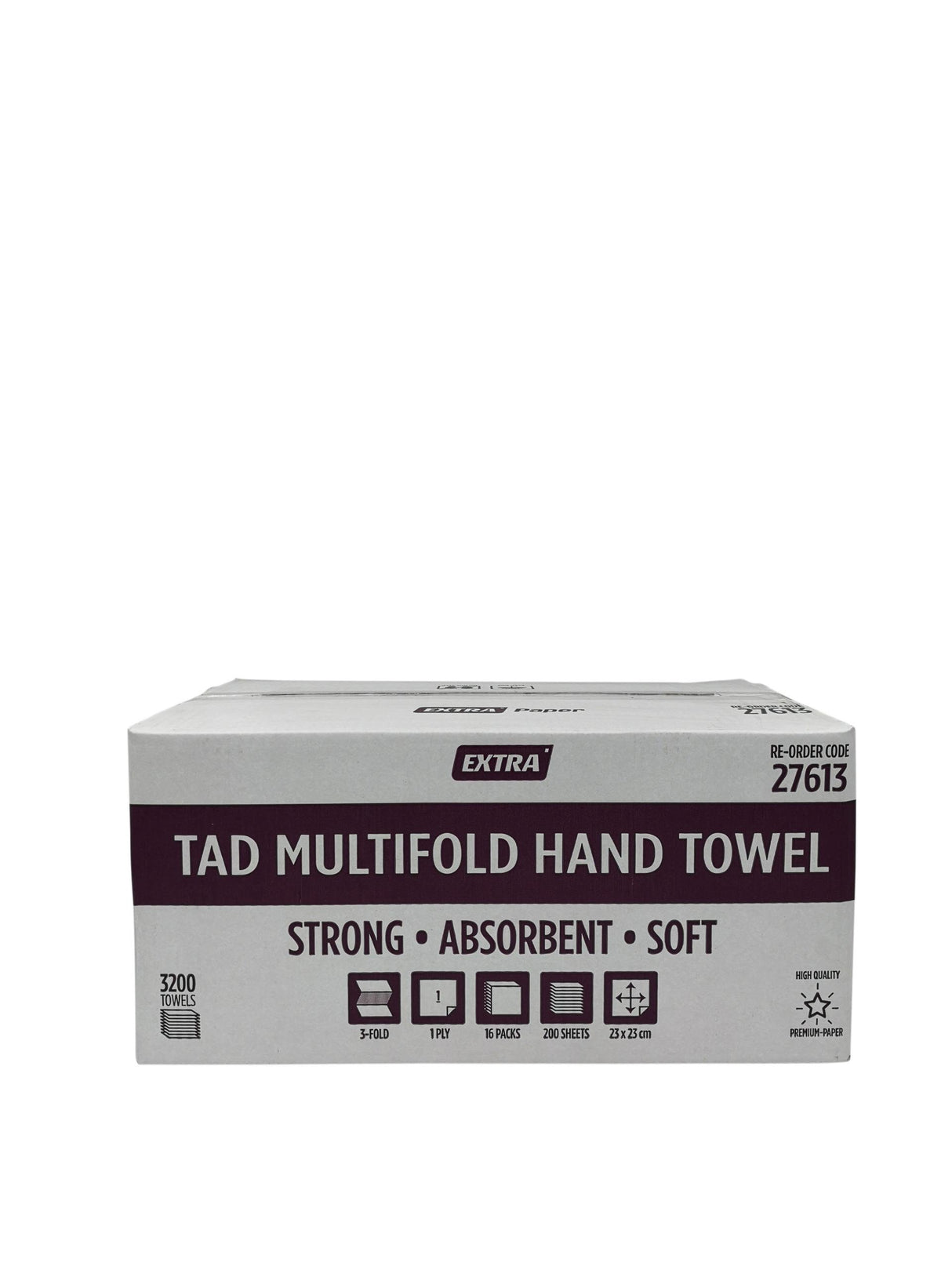 Extra Hygiene TAD Multifold Hand Towel 1-Ply 3200 Sheets