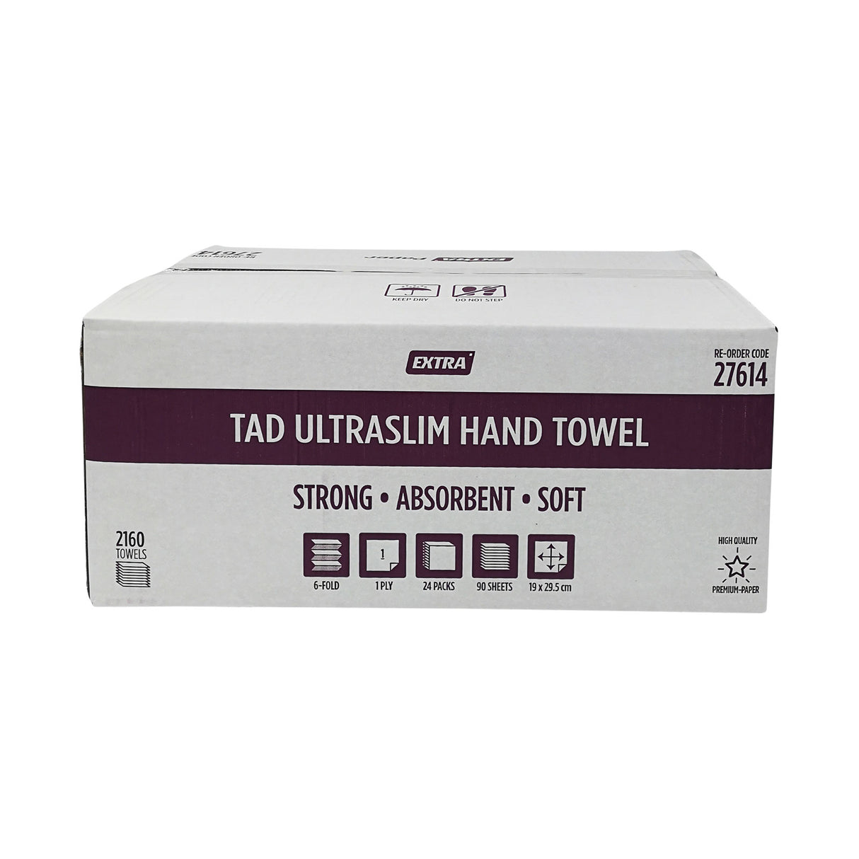 Extra Hygiene TAD Interleaved Compact Hand Towels, 2160 Sheets