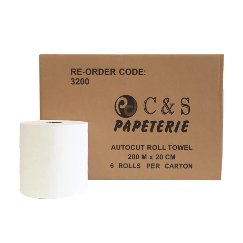 Clean and Soft Premium Autocut Paper Roll Towel 200 Meter