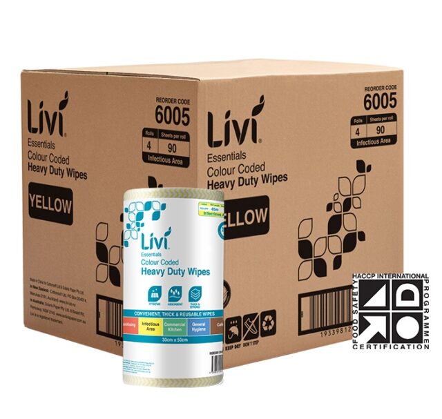 Livi Essentials Commercial Disposable Wipes, 90 Sheets