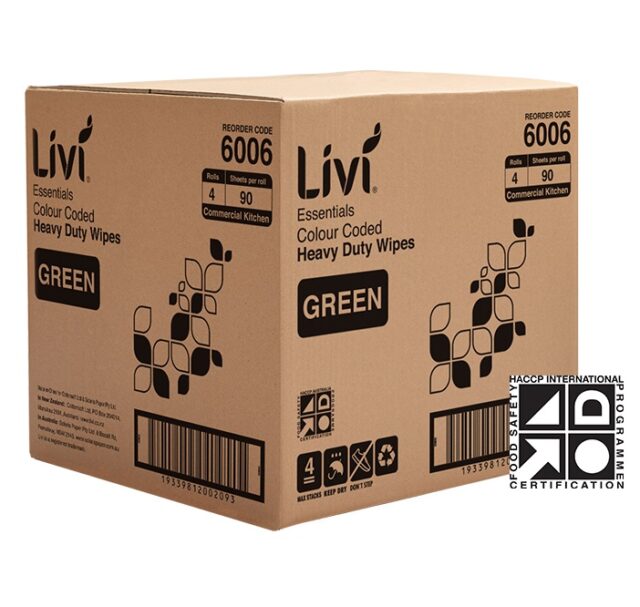 Livi Essentials Commercial Disposable Wipes, 90 Sheets, Green