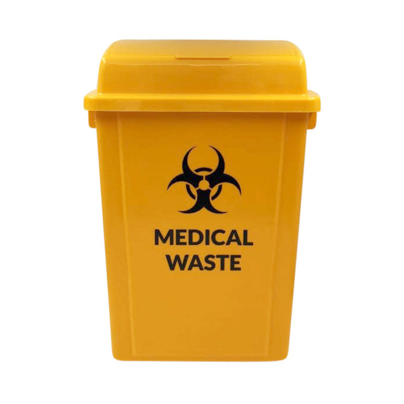 Hospeco 40L Medical Waste Sharps Disposal Bin, Yellow