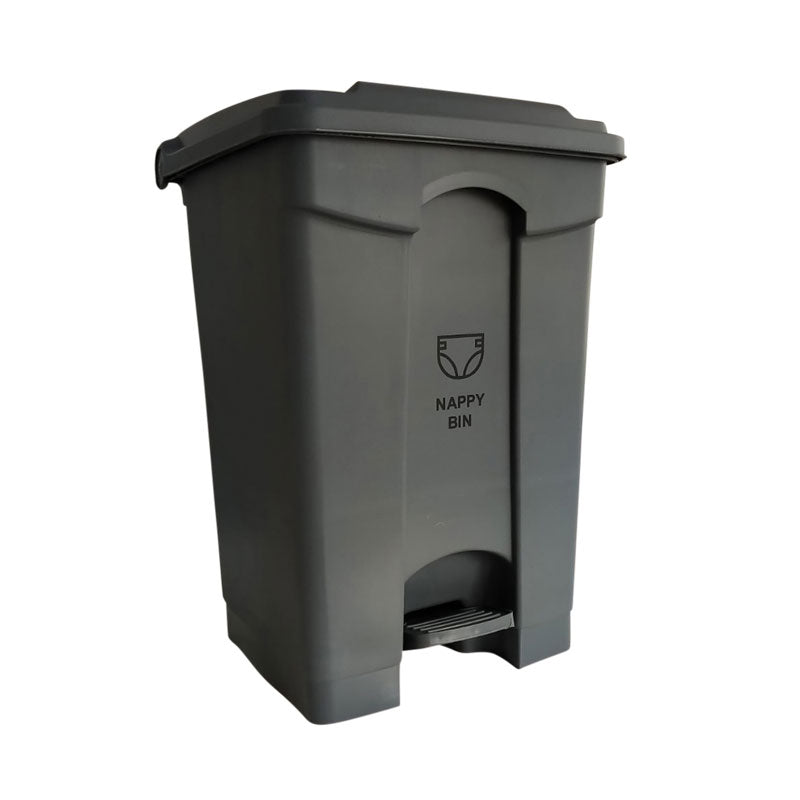 Hospeco 45L Diaper Pedal Bin Dark Grey