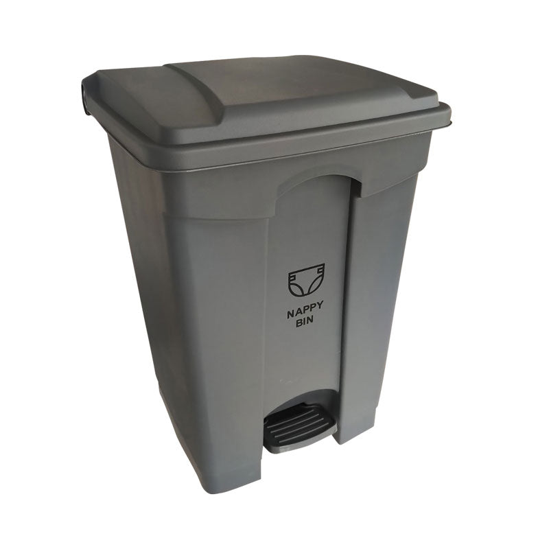 Hospeco 45L Diaper Pedal Bin Dark Grey