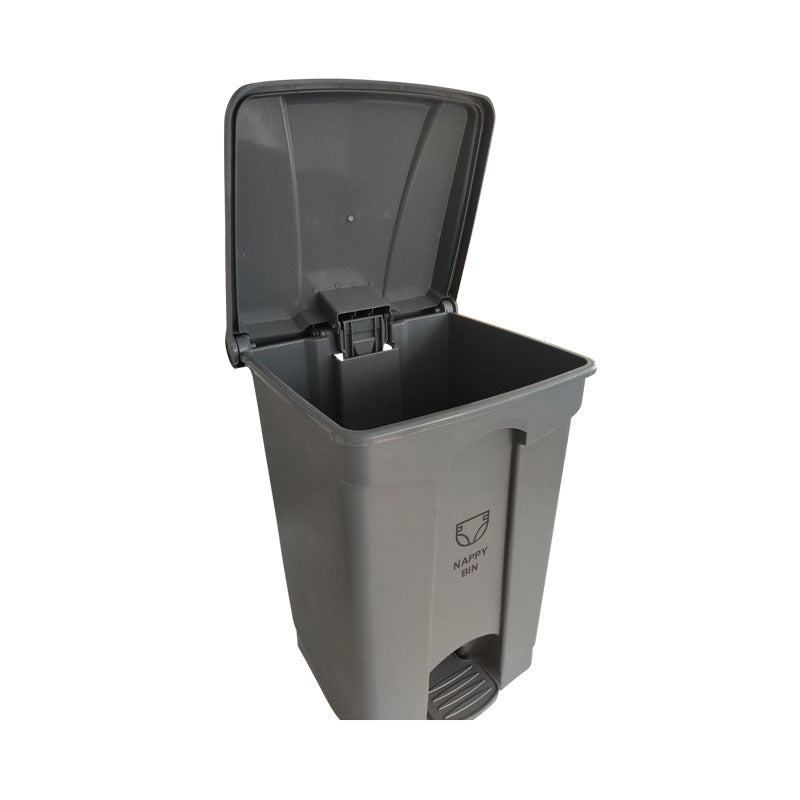 Hospeco 45L Diaper Pedal Bin Dark Grey