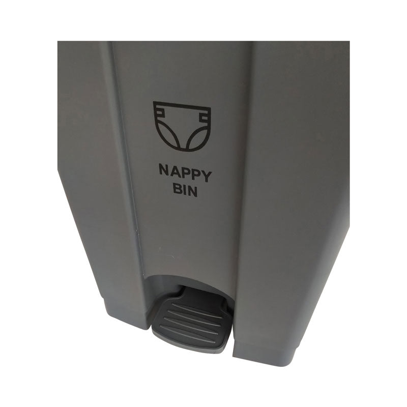 Hospeco 45L Diaper Pedal Bin Dark Grey