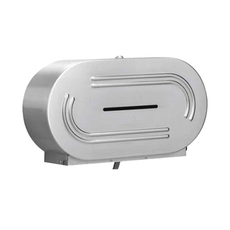 Stainless Steel 2 Station Double Jumbo Toilet Paper Roll Dispenser