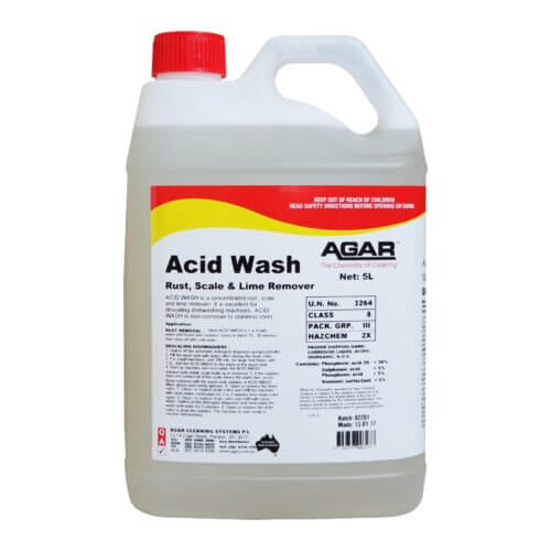 Agar Acid Wash Rust Scale and Lime Remover, 5L