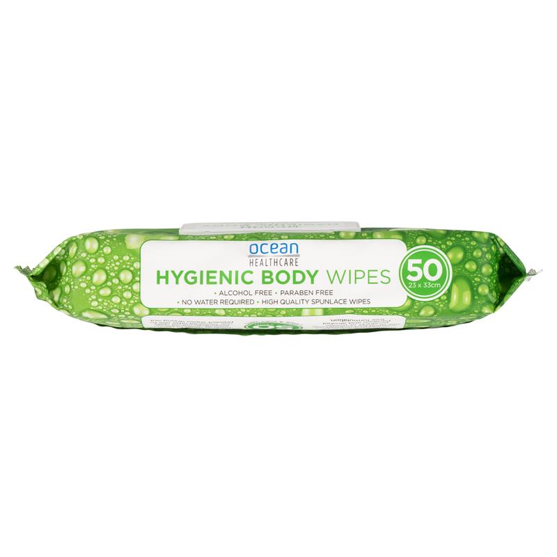 Ocean Healthcare Hygienic Adult Body Wipes 50 Pack