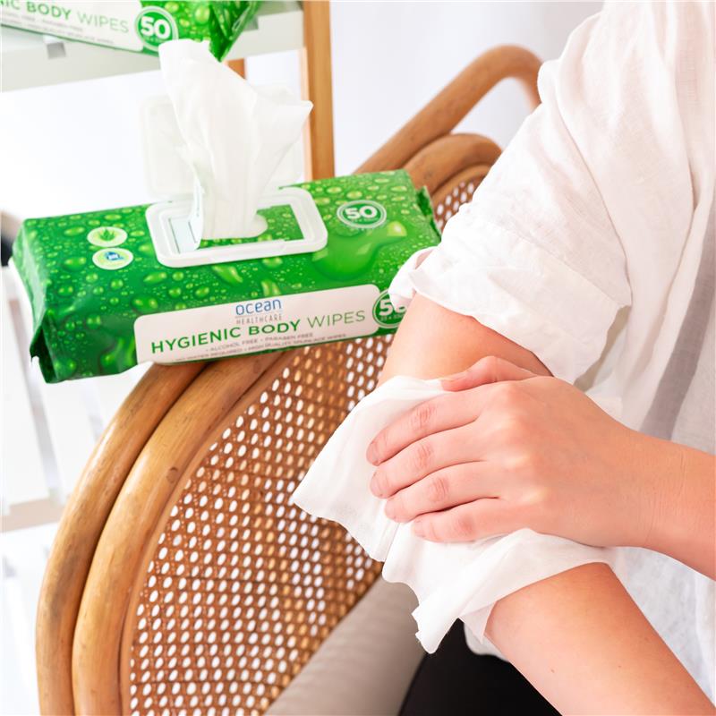 Ocean Healthcare Hygienic Adult Body Wipes 50 Pack