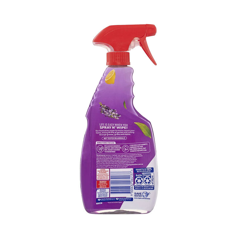 Ajax Spray n' Wipe Multi-Purpose Antibacterial Disinfectant Surface Spray Lavender and Citrus, 500mL