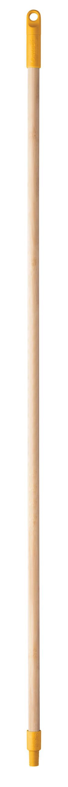 Oates 1.50m x 25mm Duratuff Bamboo Broom Handle - Lacquered, Yellow
