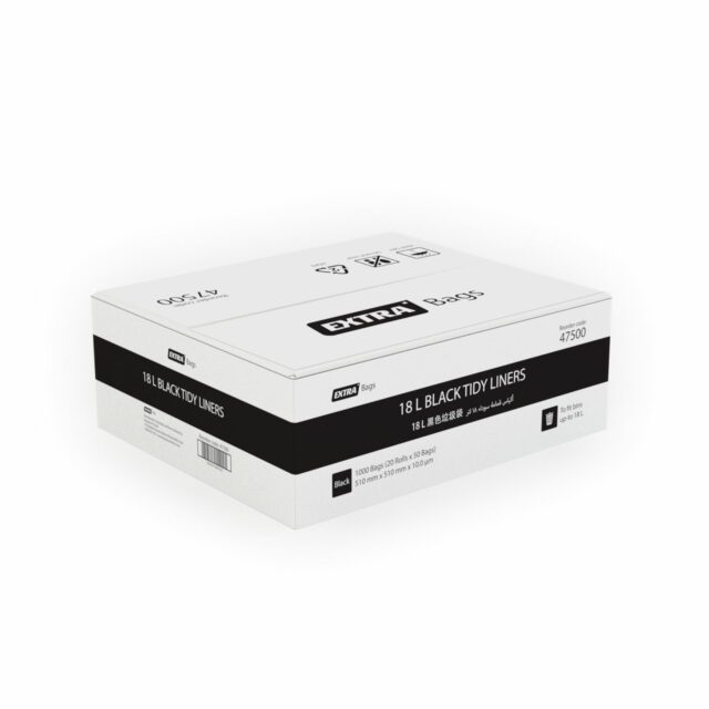 Best Hygiene 18 L Black Tidy Liners, 1000 Bags
