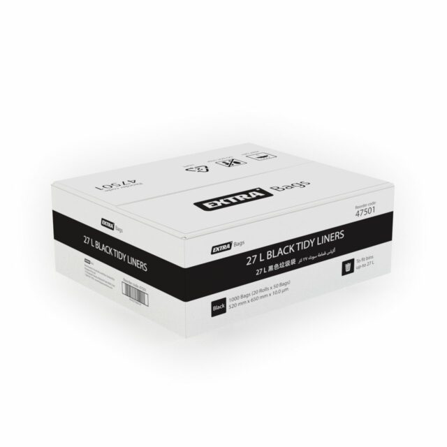 Best Hygiene 27 L Black Tidy Liners, 1000 Bags