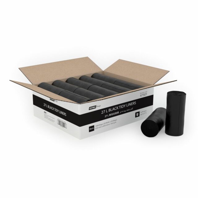 Best Hygiene 27 L Black Tidy Liners, 1000 Bags