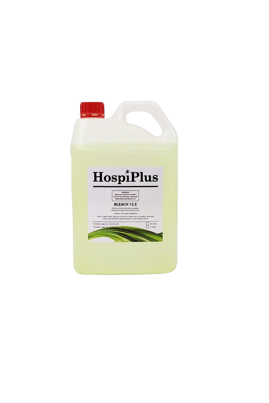 Liquid Bleach 12.5% Professional Cleaner Disinfectant Solution - 5 L