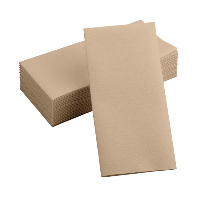 Quiltex Brown Dinner Serviettes, 2ply, 1000 Napkins
