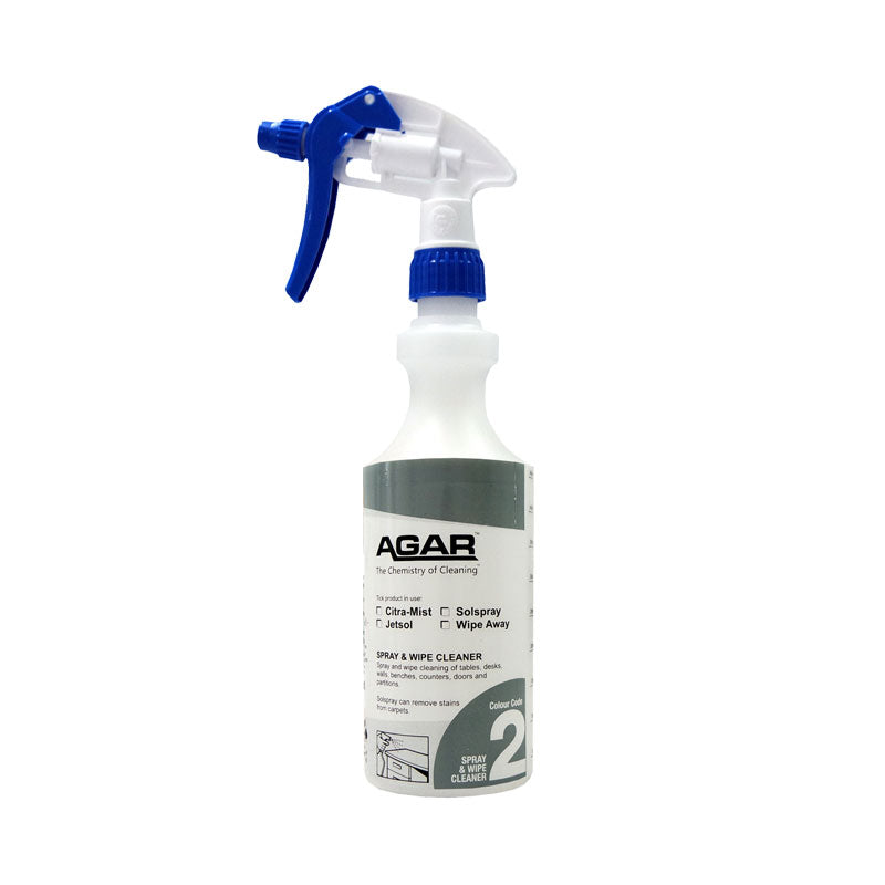 Agar 500mL Spray and Wipe Cleaner Spray Bottle Number 2 with Trigger