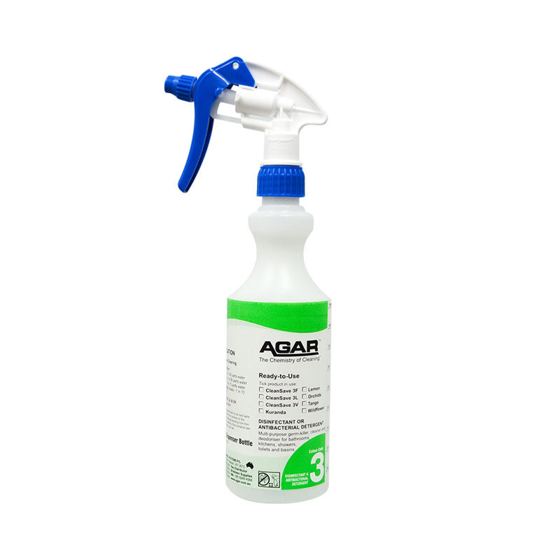 Agar 500mL Disinfectant & Antibacterial Detergent Spray Bottle Number 3 with Trigger