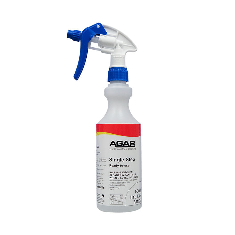 Agar 500mL Single Step Sanitiser and Cleaner Spray Bottle with Trigger