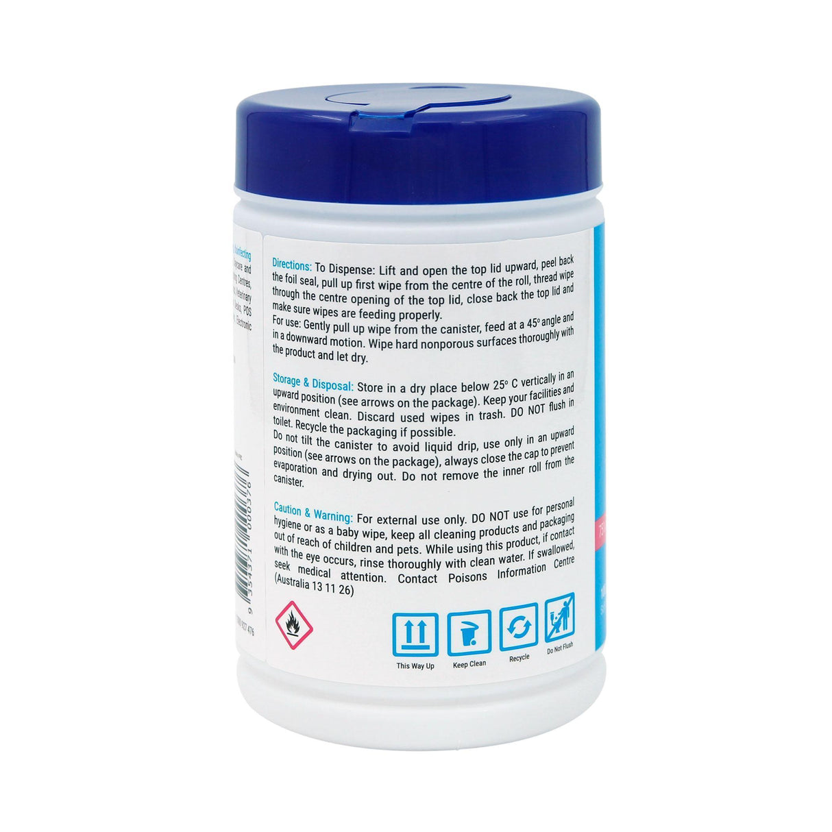 Extra Hygiene Antibacterial 75% Alcohol Wet Wipes Tub 100 Wipes