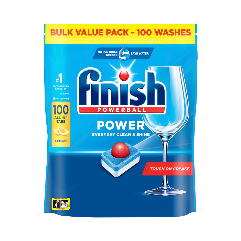 Finish Power Essential Dishwashing Tablets Lemon Sparkle 100 Pack