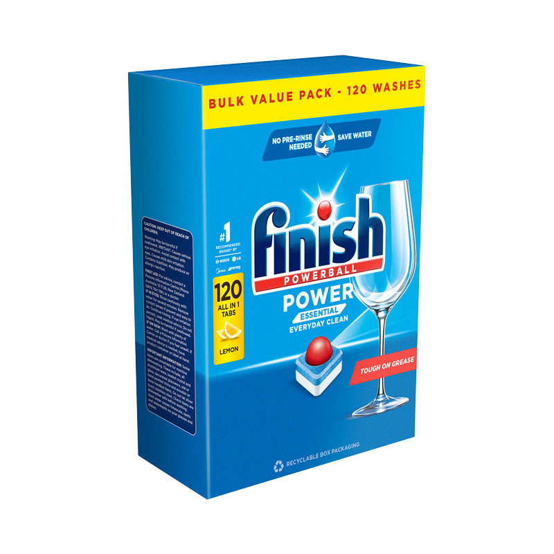 Finish Power Essential Dishwashing Tablets Lemon Sparkle 120 Pack