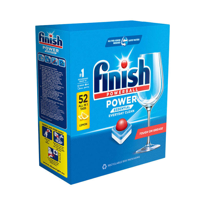 Finish Power Essential Dishwashing Tablets Lemon Sparkle 52 Pack