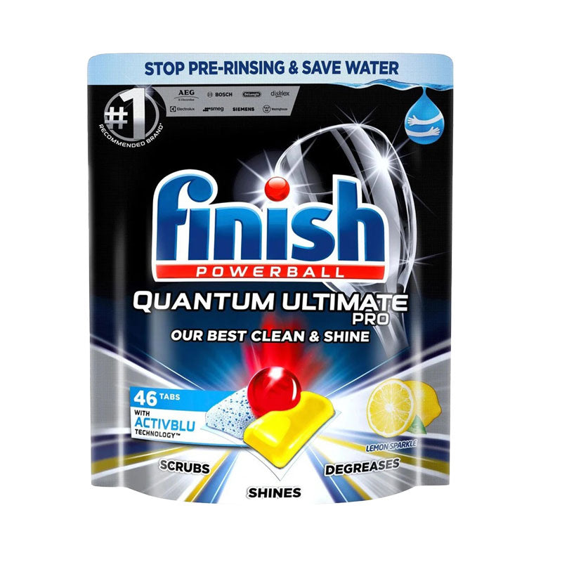 Finish Quantum Ultimate Pro Dishwashing Tablets Lemon Sparkle 46 Pack