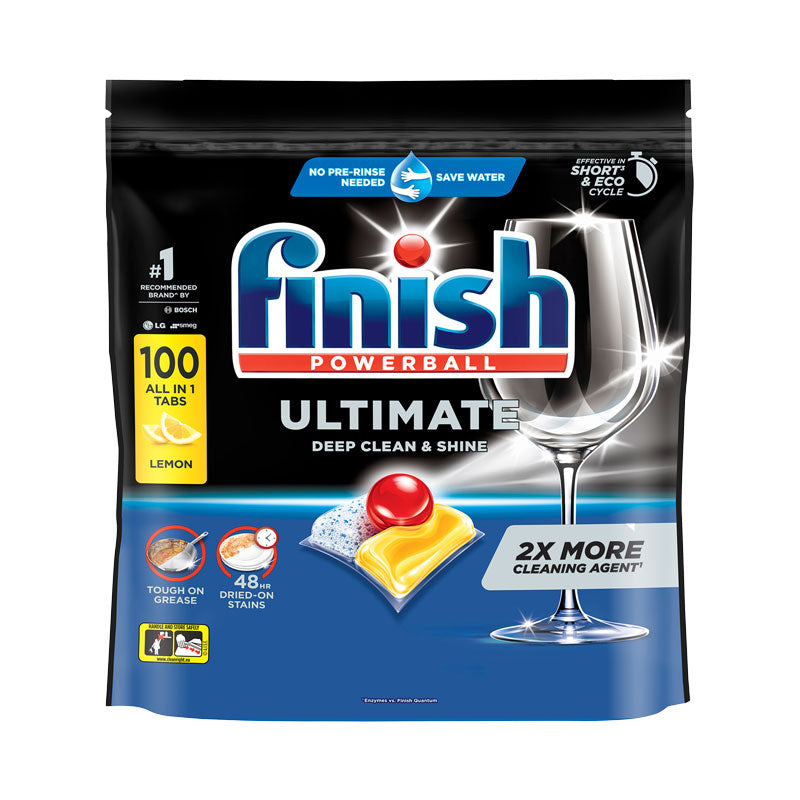 Finish Ultimate Dishwashing Tablets Lemon Sparkle 100 Pack