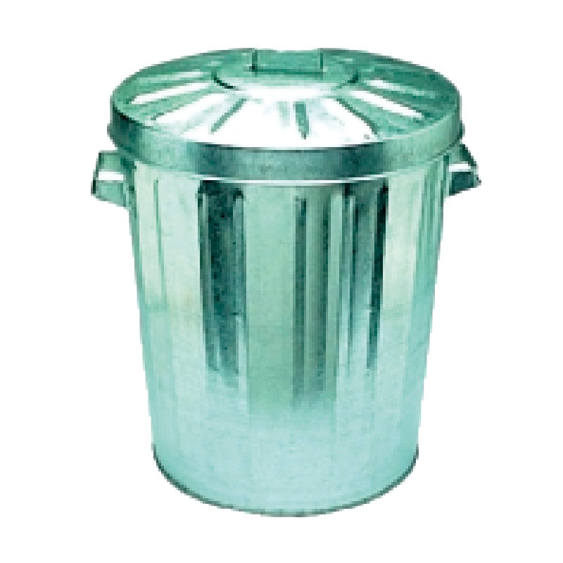 Oates 76L Galvanised Garbage Bin with Lockable Lid