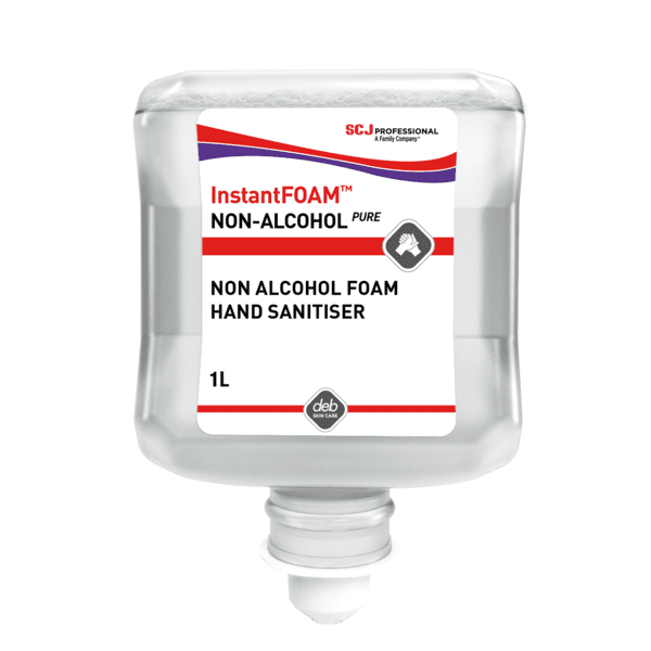 Deb InstantFOAM Non-Alcohol Pure Foam Hand Sanitiser, 1L Cartridge