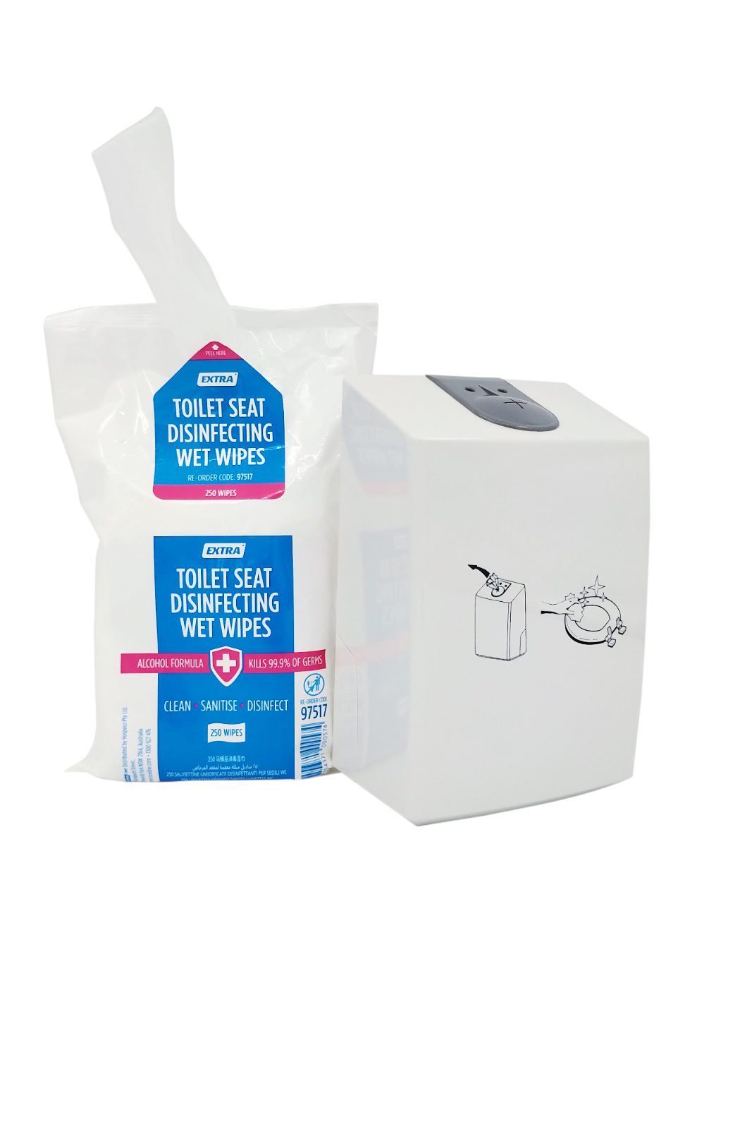 Scintilla Toilet Seat Cleaning and Sanitising Wet Wipe Dispenser