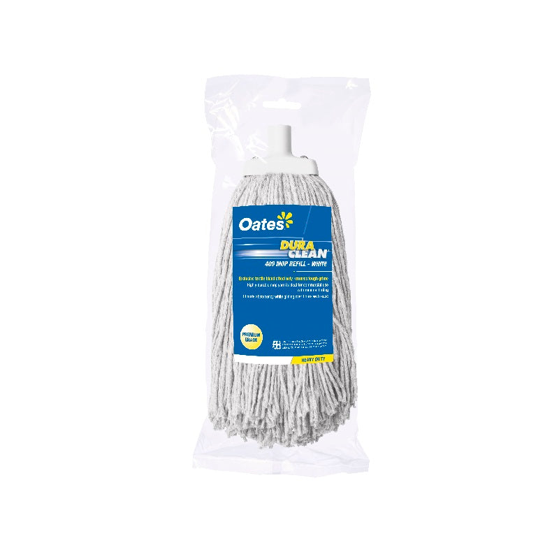 Oates 400g Duraclean String Mop Head Refill, White