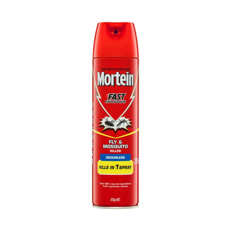 Mortein Fast Knockdown Fly & Mosquito Killer Spray Odourless 350g