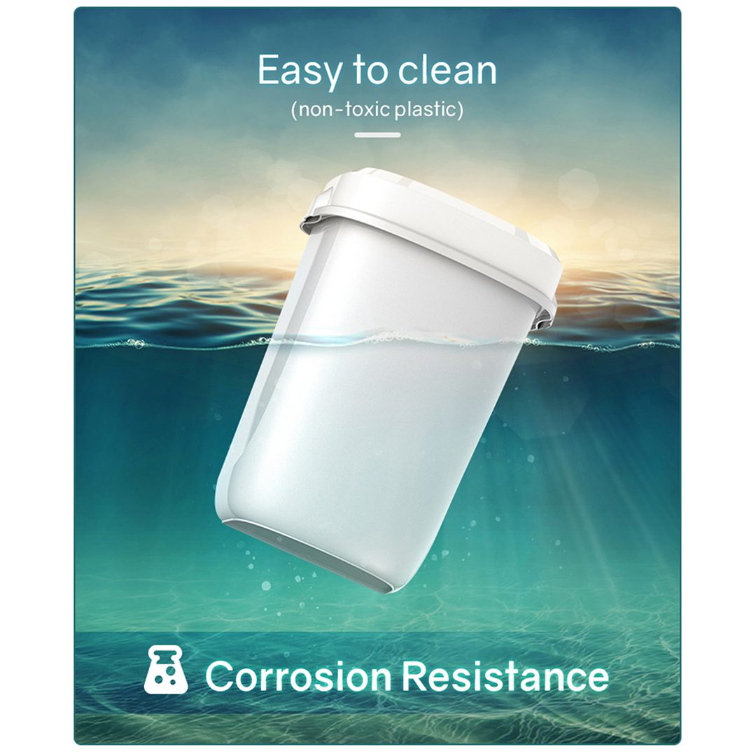 Multi Curved Trash Bin, Floor Standing or Wall Mounted, Black, 32L