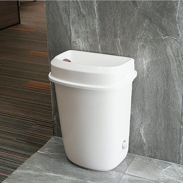 Multi Curved Trash Bin, Floor Standing or Wall Mounted, Grey, 32 L