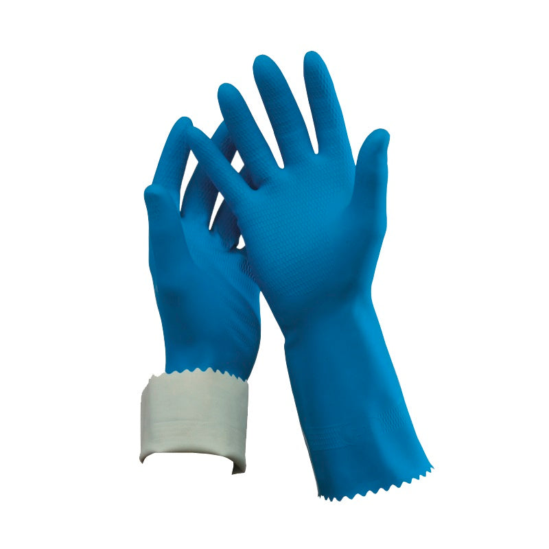 Oates Flock Lined Rubber Gloves - 8-8½