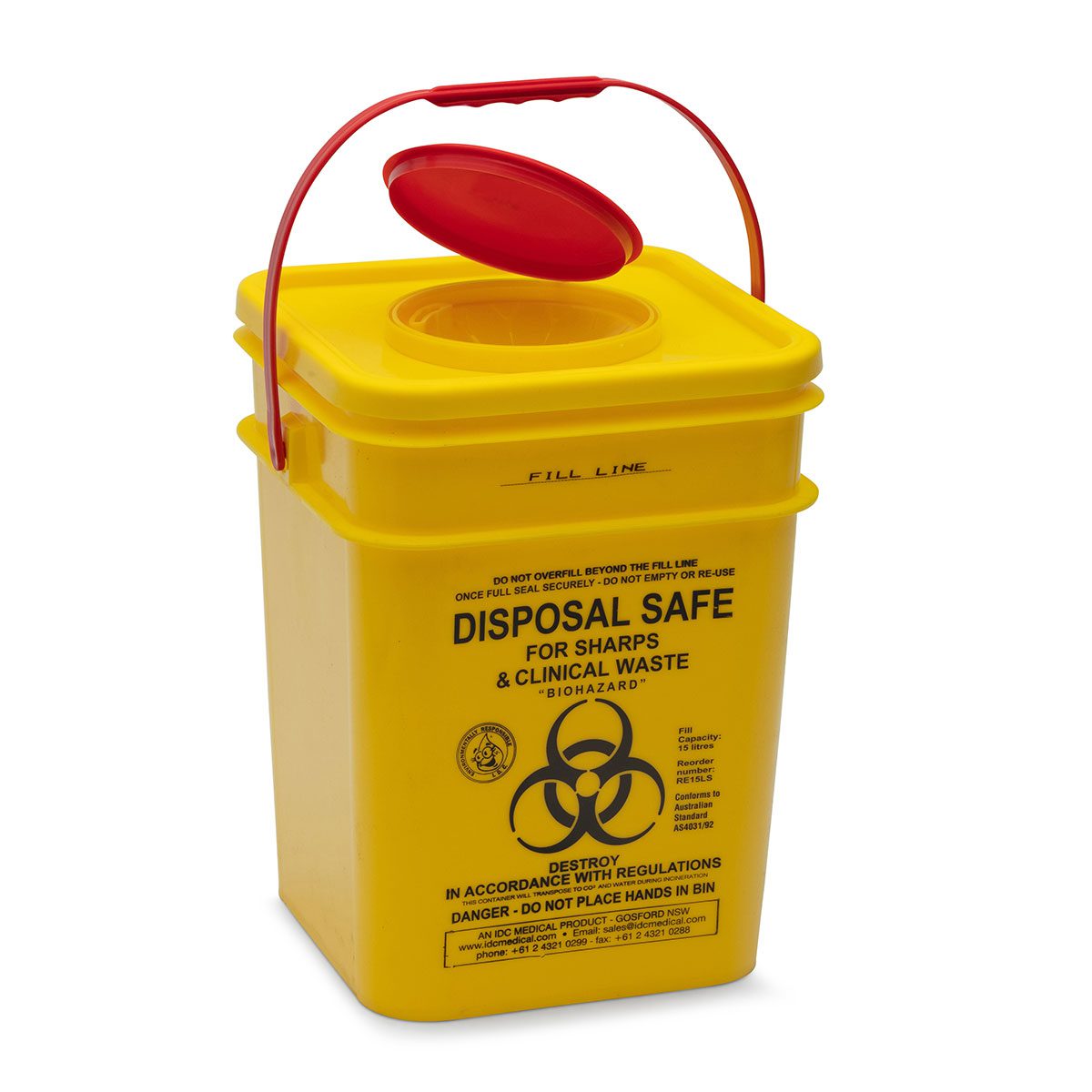 IDC Medical 17.5L Sharps and Medical Waste Disposal Container