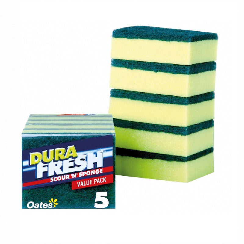 Oates DuraFresh Scour 'N' Sponge - 5 Pack