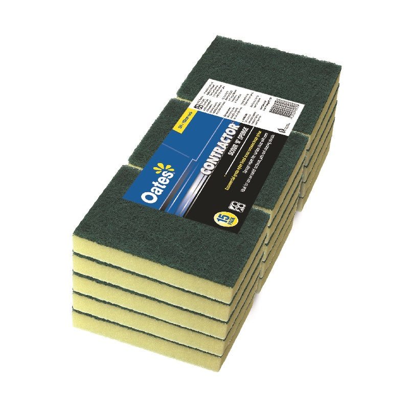 Oates Contractor Scour 'N' Sponge, 15 Pack