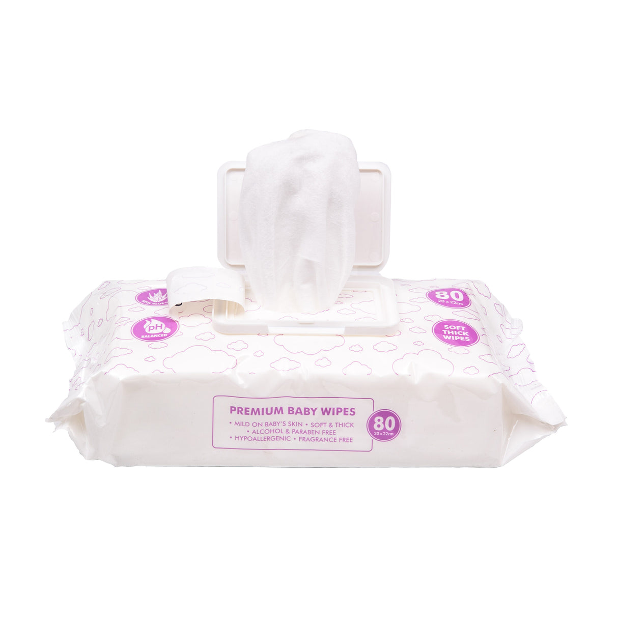 Truwipes Premium Baby & Personal Hygiene Wipes, 80-Pack