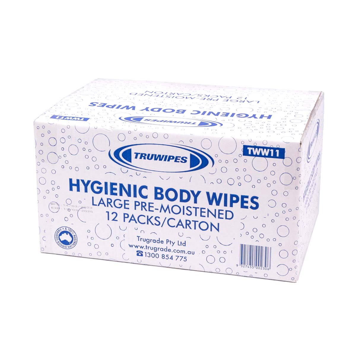 Truwipes Hygienic Body Wet Wipes, 50-Pack