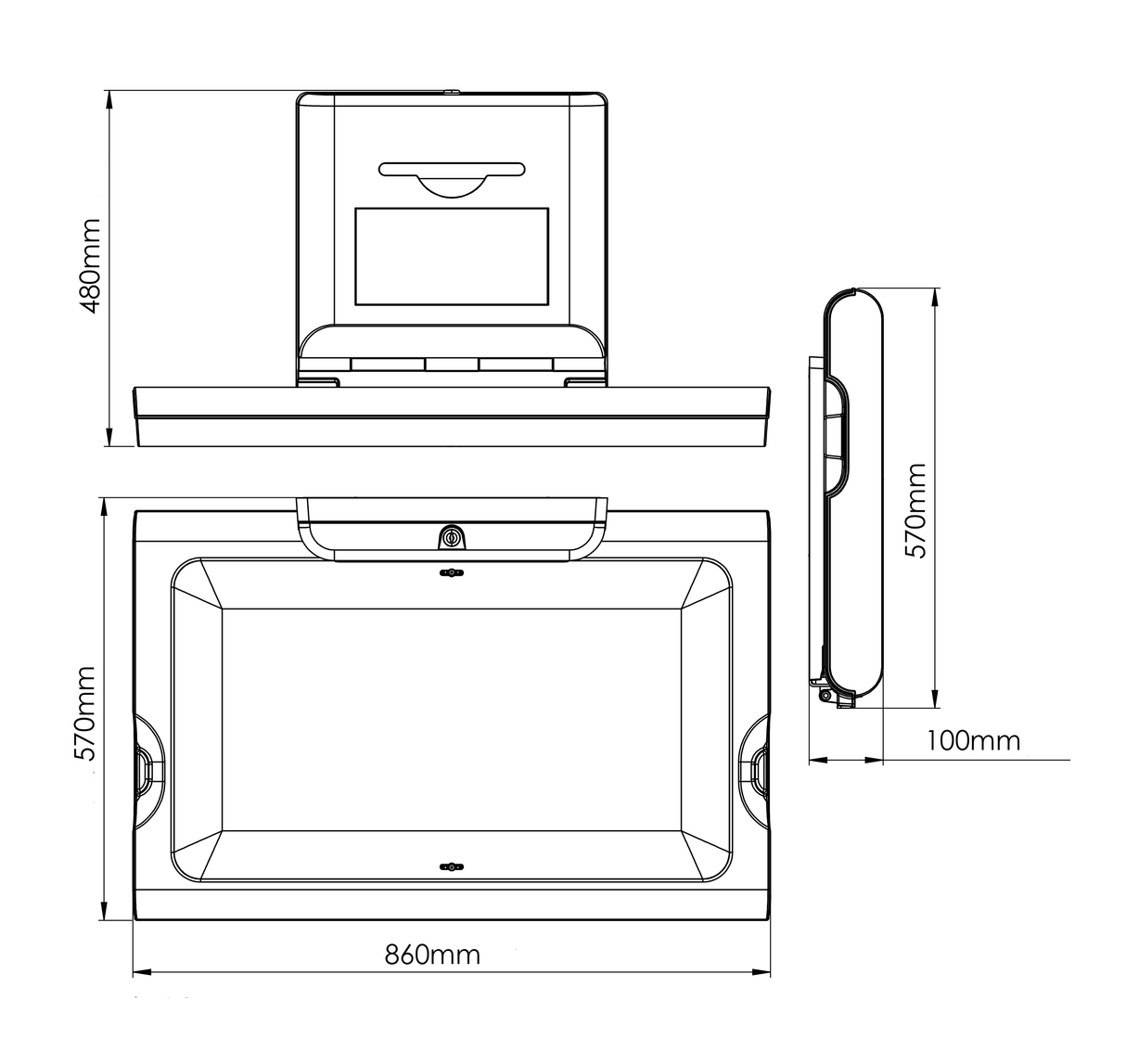 Mediclinics Babymedi Horizontal Baby Changing Station with Ioniser